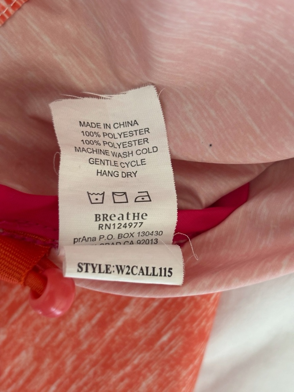 Prana Callista Orange Zip Front Hooded Windbreaker Small Spring Outdoor - Picture 6 of 6